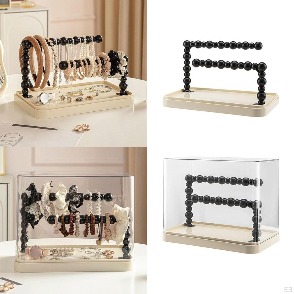 2-stufiger Stirnbandhalter Haarschmuck-Display Desktop Vielseitiger Reifenständer Halskette