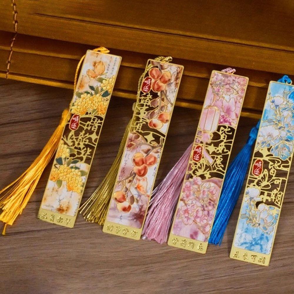 Wisiorek Dekoracyjny Metalowa Zakładka do Książek Zwisający Wisiorek Zakładki z Obrazami Olejnymi Artykuły Szkolne i Biurowe