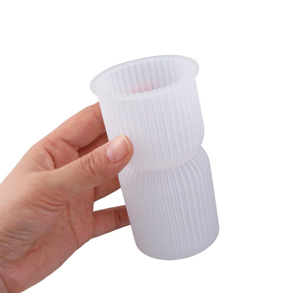Stampo per Candele Cilindrico a Strisce in Silicone Stampo a Righe Sottili per Colonne Stampo per Candele Realizzazione Candele