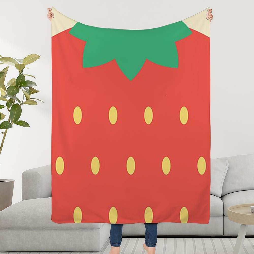 Full Blanket Throw Fresh Super Cosy Plush Living Room Sofa Couch Childish Fruits Screen Birthday Gifts