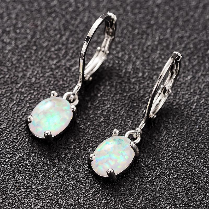 Huitan Imitation Opal Women Drop Earrings Simple Elegant Style Party Wedding Lady Fashion Accessories Versatile Jewelry GiftGood product