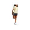 Adidas Own The Run Tee Logo Print Round Neck Short Sleeve T-Shirt Women Tops Yellow IV5489