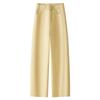 Women's Yellow High-Waisted Slimming Jeans - Spring 2025 Versatile Scimitar Pants