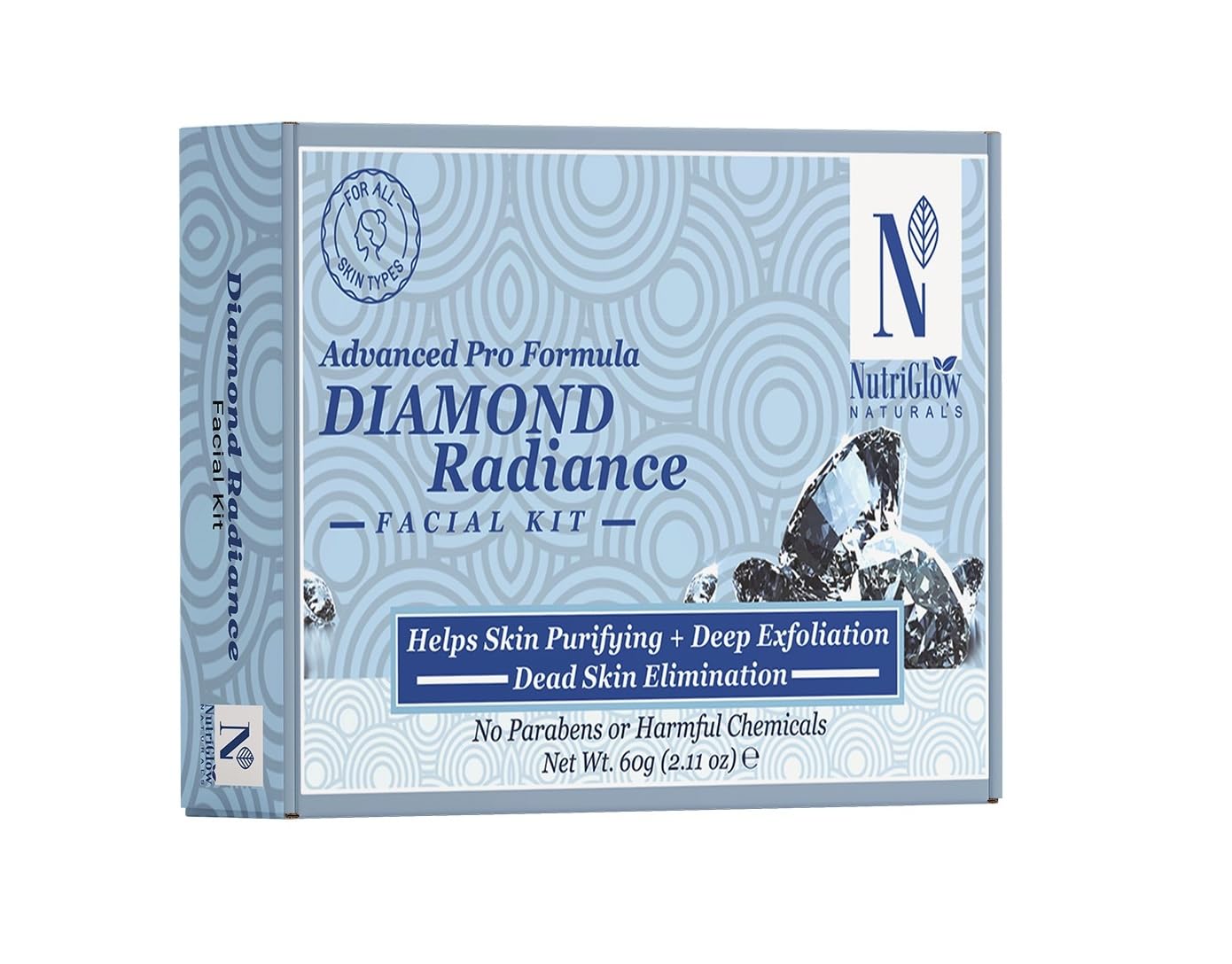 

NutriGlow NATURAL S Набор для сияния кожи лица Алмазное сияние против акне и пятен, 60 г