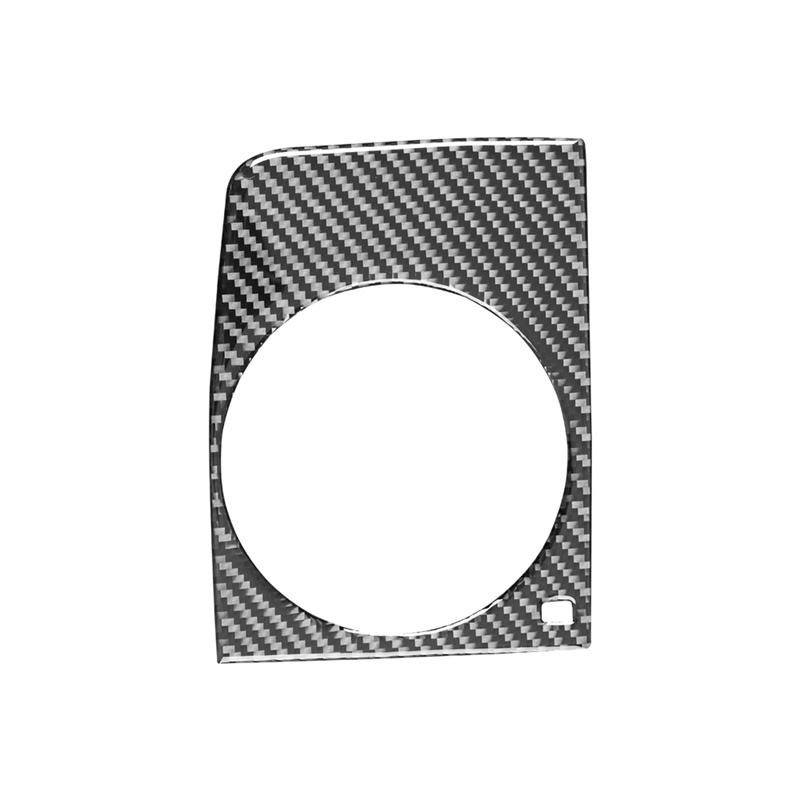 For  Q7 2007-2015 Accessories Carbon Fiber Interior Car Central Armrest Box Water Cup Holder Decor Sticker Cover Trim Frame