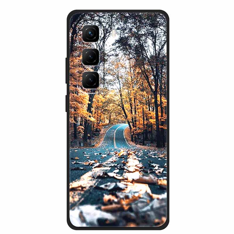 Per Custodia Infinix Hot 50 5G Fiori Morbido Silicone TPU Antiurto Custodie per Telefono per Infinix X6720 Animali Lupo Cool Copertura Protettiva