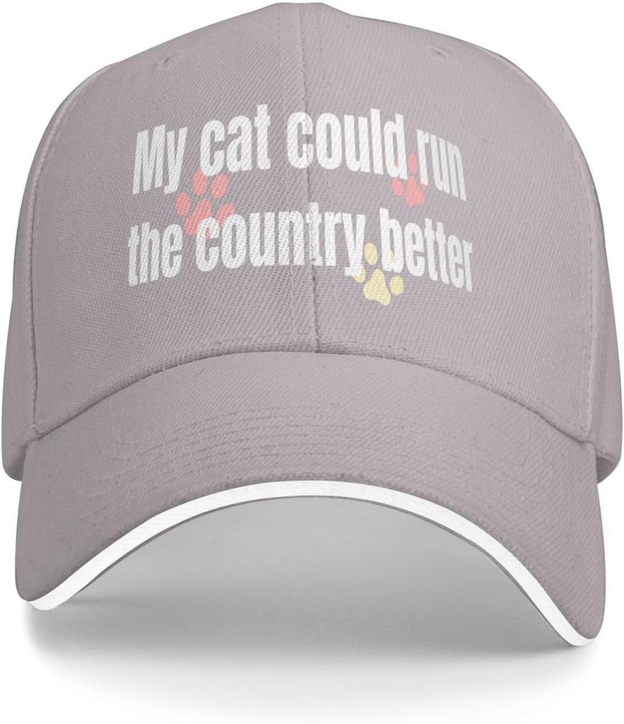 My Cat Could Run The Country Better Baseball Cap Unisex Adult Polyester Adjustable Outdoor Hats