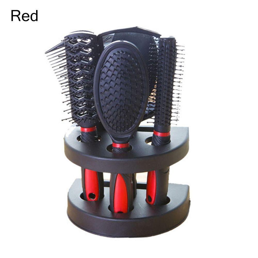 Salon Professional Haarbürsten-Set, Massagekamm, Spiegelständer, Halter, Haarbürste, Kamm, Spiegel-Set