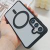 For Samsung S26 S25 Ultra Transparent Magnetic Case Wireless Charging Hard Shockproof Cover For Samsung S24 FE S23 Plus S22Ultra