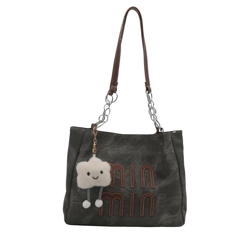 Tote Bag Women's Large-capacity New Autumn and Winter Versatile Simple Texture Shoulder Shopping Bag