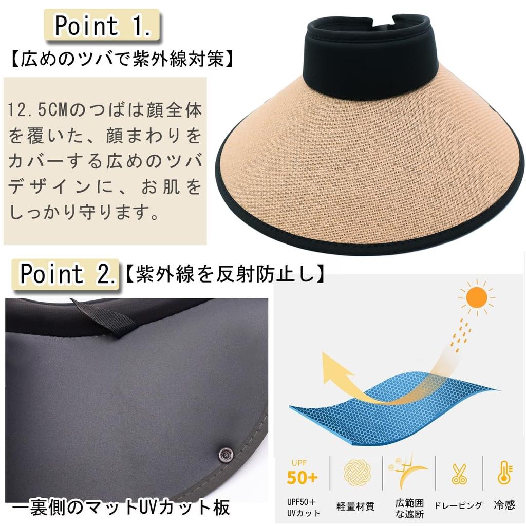 Sun Straw UV Neck Chin Slimming Suitable for and Outdoor Activities [IFSUN] Women's Wide-Brimmed Visor, Hat, UPF+50 Protection, Cover, Strap,