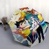 1 Stück Captain Tsubasa Outdoor-Regenschirm - Automatisches Öffnen/Schließen, Tragbares 3-fach faltbares Design mit 8-Speichen-Eisenrahmen - Perfektes Geschenk für Fans, Reisende, Da