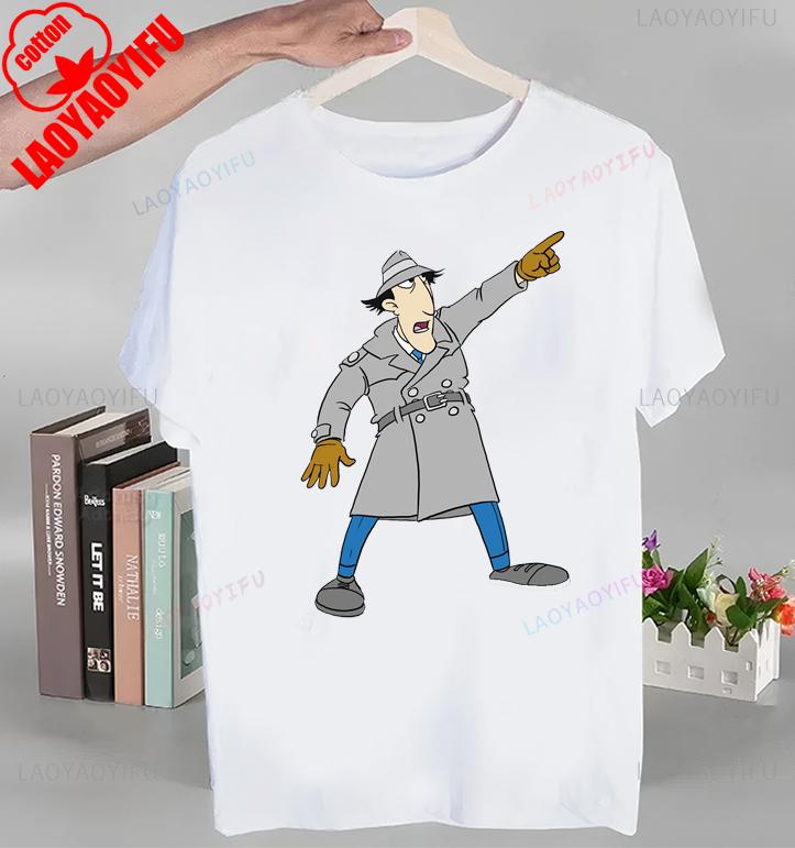 Футболка с принтом Анимированный Инспектор Гаджет Топы Анимированный Инспектор Гаджет Футболка Высококачественный Хлопок S