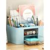 1PC Porta Penne Con 2 Cassetti Porta Matite Multifunzionale Per Scrivania Porta Oggetti Scatola Portaoggetti Per Scrivania Forniture per Ufficio Tavolo da Toeletta