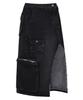 Ulkin [Runway] Artificial Cargo Midi Skirt_Charcoal