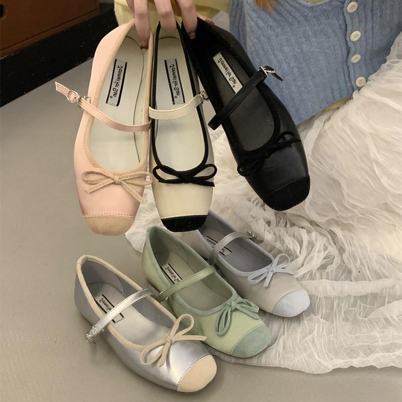 Bailamos 2025 Women Flat Shoes Square Toe Shallow Soft Ballerina Shoes Ladies Ballet Loafers Classics Mujer Casual Dress