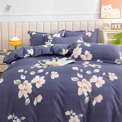 Povlak na přikrývku v moderním stylu 220x240/210x210, Povlak na přikrývku s růžovým květinovým vzorem Twin/Queen/King Size(Žádný povlak na polštář)