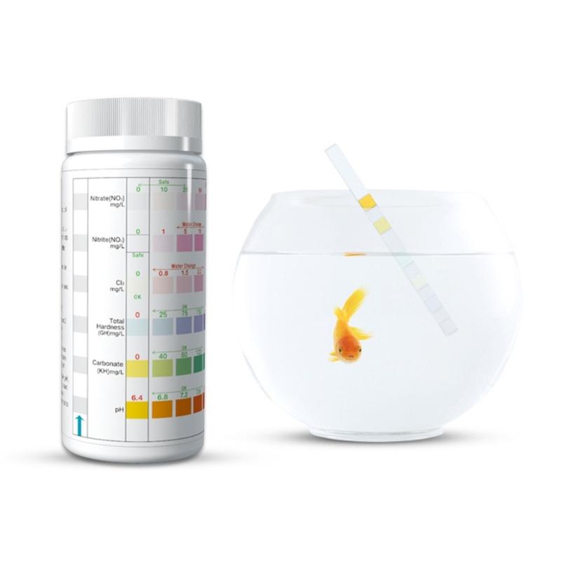 100PCS Aquarium Testing Set for Freshwater Saltwater Pond Test Strips for Fish Tank Testing PH Nitrites Alkalinity