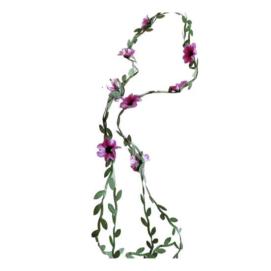 Flower Hair Vine Bohemian Hair Vine 3.9Ft Flower Headband Bridal Artificial Flower Vine
