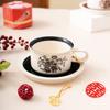 Retro Ceramic Coffee Cup & Saucer Set - Elegant Light Luxury for Afternoon Tea or Gift