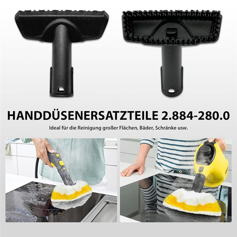 For Karcher SC1 SC2 SC3 SC4 SC5 Replacement Steam Round Brushes Nozzle Microfibre Cloths Set Steam Cleaner Accessories