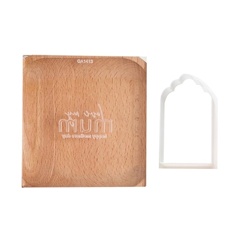 Mother's Day Fondant Mold Cookie Embossing Mould Easy Releases Plastic Cake Decorating Tool for Baking Enthusiasts