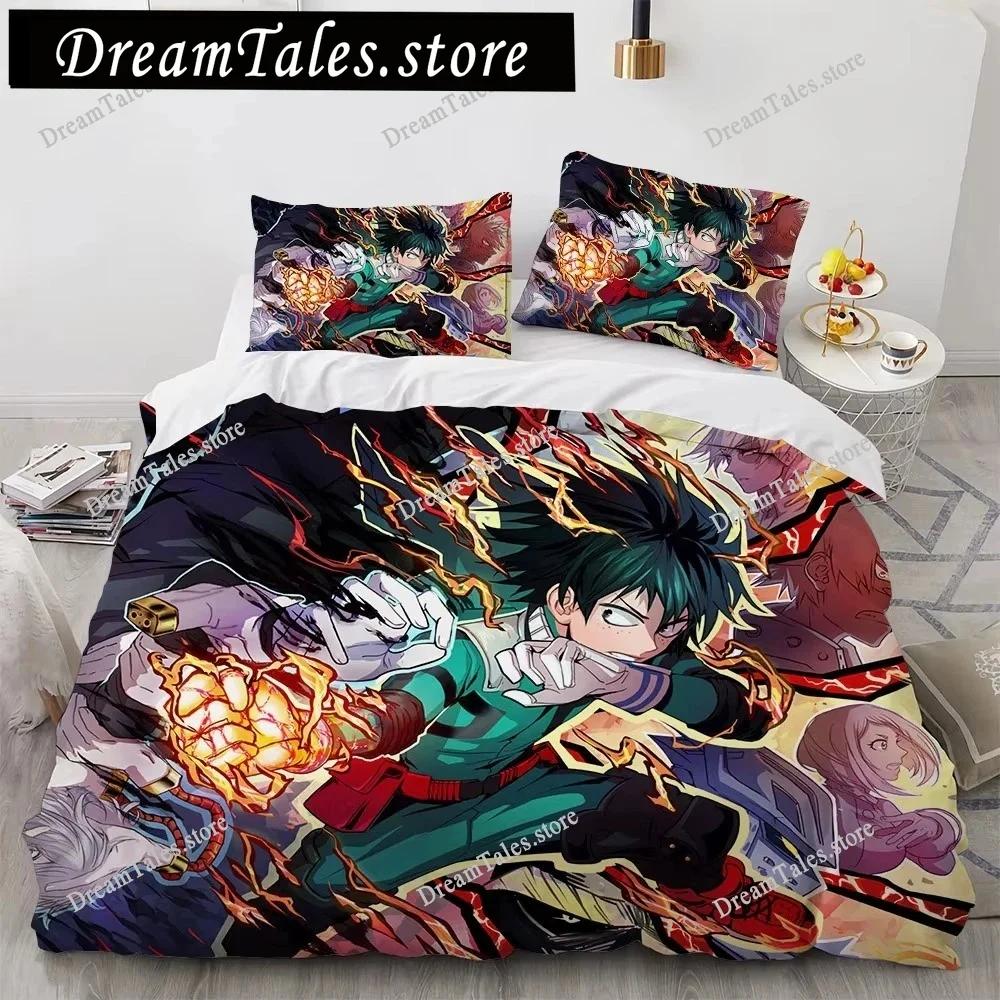 Exquisite 3D New Anime My Hero Academy Wallpaper Print Bedding Set Duvet Cover Comforter Bed Youth Kids Girls Boys Gift