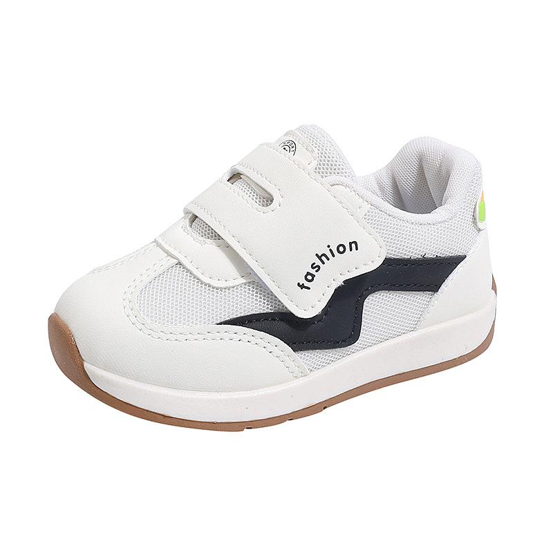 Breathable Kids Sneakers Spring Autumn Non Slip Velcro Running Shoes For Boys And Girls