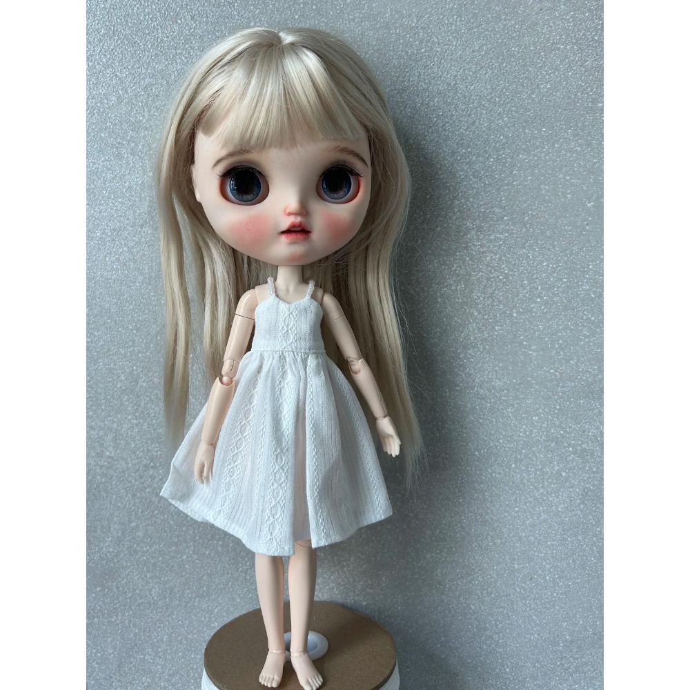 одежда для кук blythe повседневное платье разноцветное ручной работы Платье для кук Blythe 28-30 см OB22 OB24 AZ-ONE аксессуары One Size темно-синий