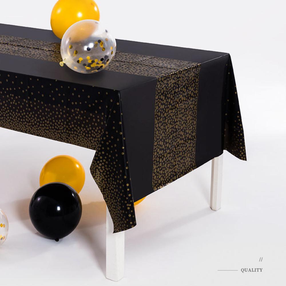 Disposable Tablecloths and Satin Table Runner Set Tablecloth Satin Table Runner for Wedding Birthday Baby Shower Engagement Party Supplies