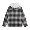 Li-Ning Minimalist Versatile Color Block Hooded Jacket Men Jackets Black White Plaid AFDVH89-1