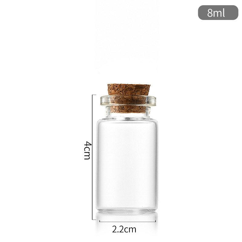 20pcs Handmade DIY Creative Tools Small Capacity Hangable Decorative Vial Cork Lid Stopper Transparent Glass Subpackage Bottle