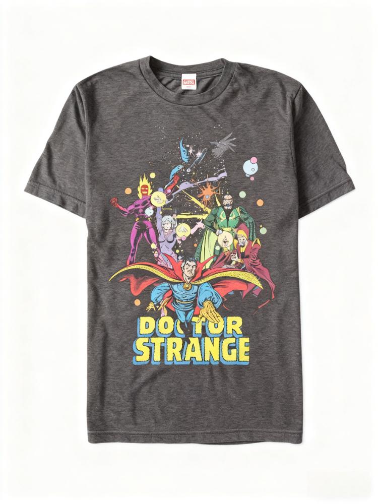 Marvel Genuine New High Quality Doctor Strange Classic Comic Print Unisexs and Womens Short Sleeve Plus Size Casual TShirts