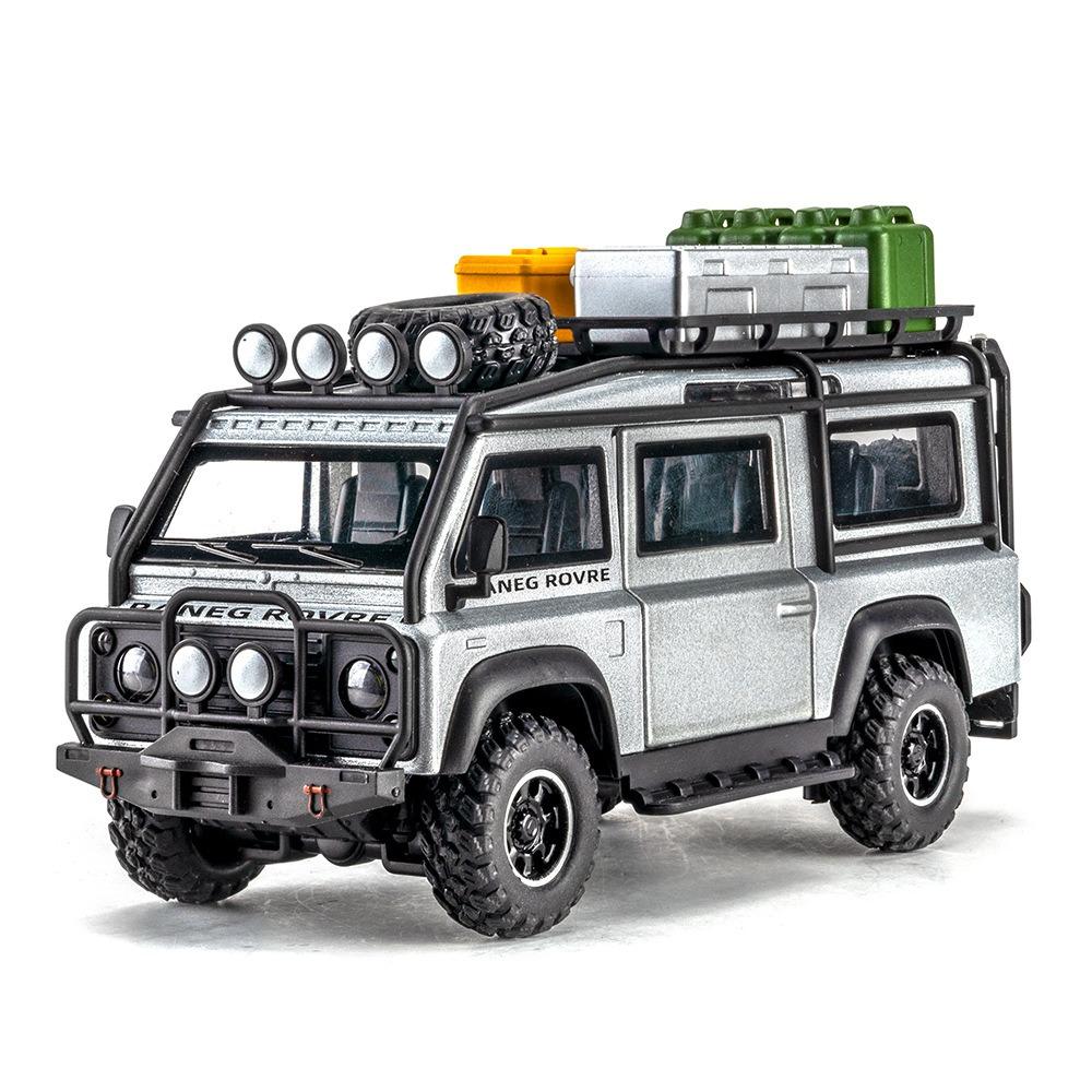 1/32 Odlewany Pojazd dla Land Rover Defender Furgon Model Samochodu Zabawka Dźwięk Światło Zabawka