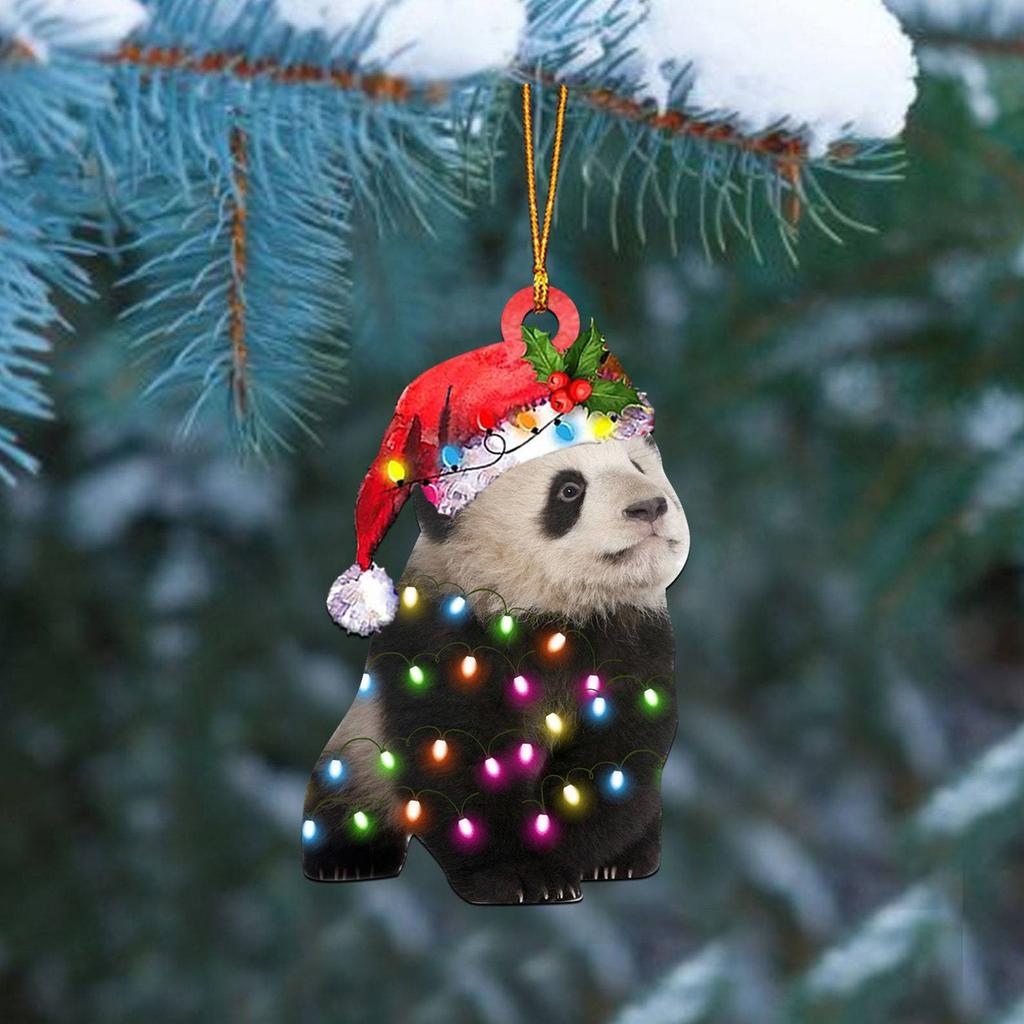 Christmas Tree Ornaments, Acrylic Hanging Xmas Tree Decoration Home Car Backpack Pendant Gift For Kids