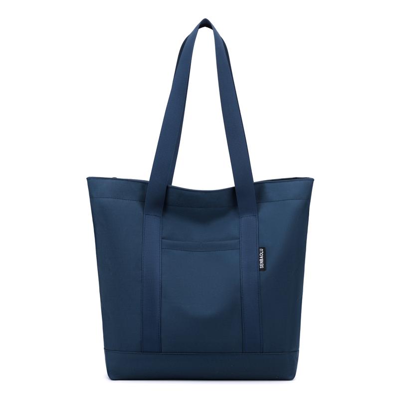 

Outdoor Travel Shoulder Bag Men s Large Capacity Tote Bag Business Briefcase синій