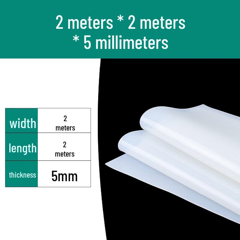 JUNDINGYING High-Temperature Resistant Silicone Sheet (2m x 2m x 5mm)