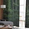 Wallpaper Forest Tree Autumn Tulle Window Curtains for Bedroom Luxury Home Decor Drapes In Living Room Chiffon Panels