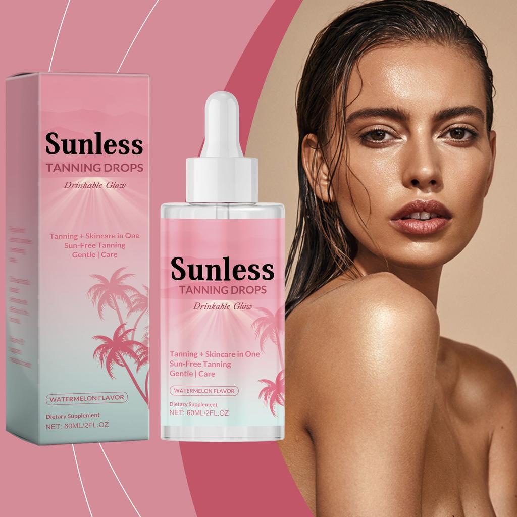 Naturlige bruningsdråper for en naturlig brunfarge uten UV-stråler 60 ml