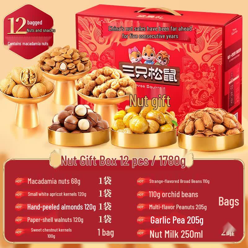 Three Squirrels Premium Nut Gift Box