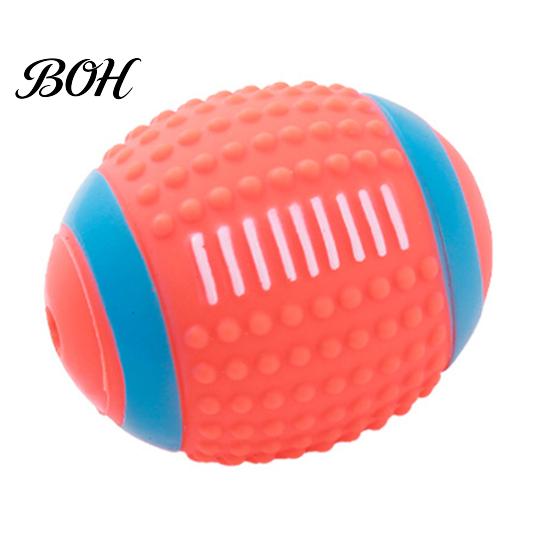Hundekauball Spielzeugball, Geräuscherzeugender Gummi Langlebiges Haustiersicheres Spielzeug, Reinigt Zähne Interaktives Training Outdoor-Spiel Reinigung