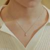 Square Crystal Pendant Necklace (14k Plated) SHNE0011