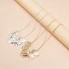 Stylish Edgy Asymmetrical Alloy Necklace With Textured Surfaces Detail Modern Accessory For Casual Wear
