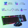Wired Gaming Keyboard and Mouse Set with Backlight and USB Cord for PC (Black)
