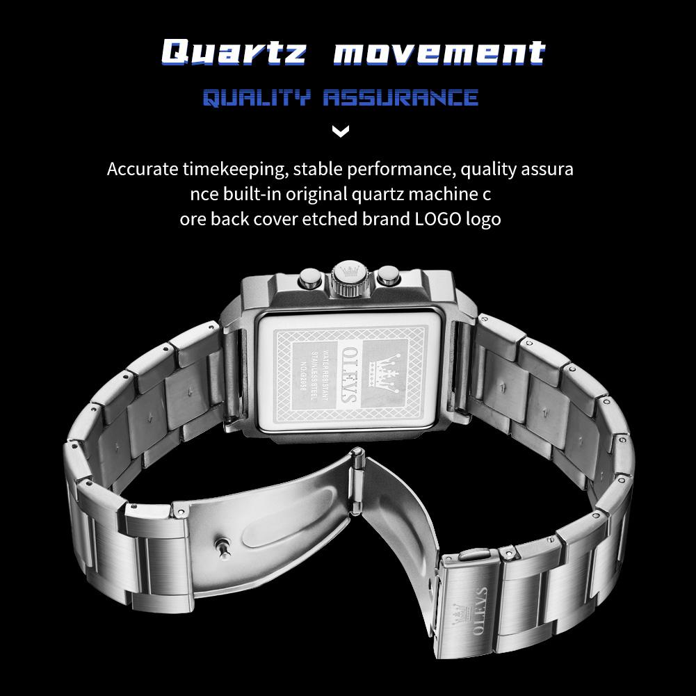 OLEVS Brand Watch Student Multi Functional Steel Strip Quartz Watch Night Light Men's Watch 2958