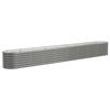 VidaXL Raised Garden Bed Flower Pot Planter Box Raised Bed Patio Terrace Outdoor Galvanized Steel 332x40x36 Cm 318884