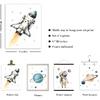 VIIJJUE Space Nursery Decor, Outer Space Rocket Astronaut Planets Wall Art Prints Set of 4, Decor for Boys Room, Solar System Wall Art for Nursery