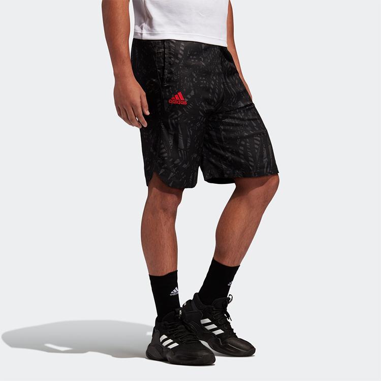 Adidas James Harden Print Basketball Shorts Men Bottoms Black FH7758