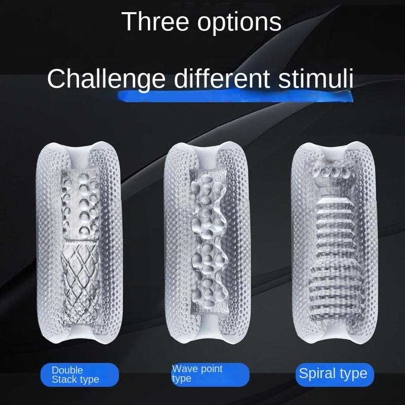 Transparent Male Masturbator Artificial Pussy Vaginal for Men 18 Glans Sucking Penis Pump Sex Toys Erotic Spikes Exerciser