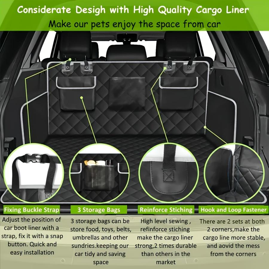 SUV Cargo Liner for Dogs Pet Cargo Cover Dog Seat Mat for SUVs Sedans Vans with Bumper Flap Protector Non-Slip Large Size